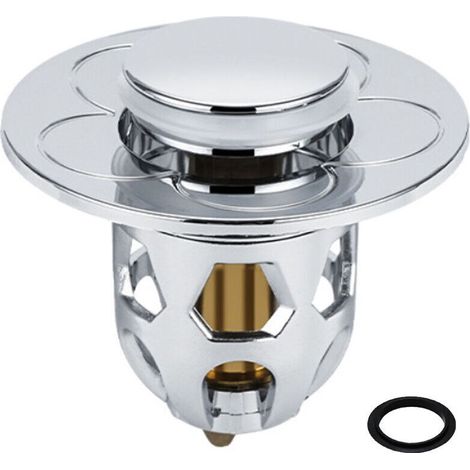 Bouchon d'évier en acier inoxydable bouchon d'évier universel bouchon de vidange pour lavabo de comptoir bouchon de bain,argent