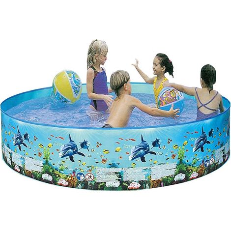 Piscine Gonflable Sans Pompe - Piscine Rondes Pliables En PVC - Pour Bébés Enfants Et Adultes - 122 X 25 Cm - Capacité 297 L (1/5)