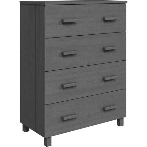 Sideboard/Anrichte/Buffet HAMAR Dunkelgrau 79x40x103,5 cm Massivholz Kiefer LXWW323337 (1/5)