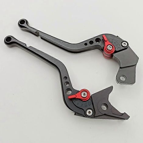 Convient aux anciennes motos Suzuki GSXR750R, accessoires de tige de commande de klaxon et de frein en alliage d'aluminium modifié (noir 3) (1/4)