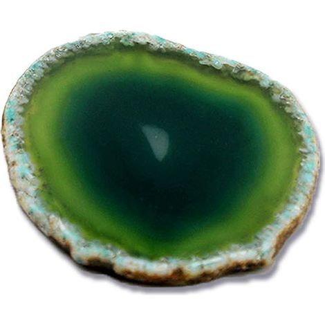 Dessous de verre rond en agate naturelle, pierre brute, sous-verre à café en pierre naturelle, couleur agate, feuille d'agate, sous-verre isolant thermique (1/5)