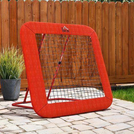 But de football rot en metall PE Polyester 128 x 118 x 120 cm (1/5)