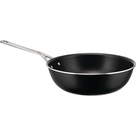 Alessi Pots & Pans Padella Alta D 28 Cm con Manico Nero