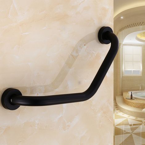 Barre d’appui de Salle de Bain Barre de Maintien Douche en Acier Inoxydable Barre de Securite, Noir (1/5)