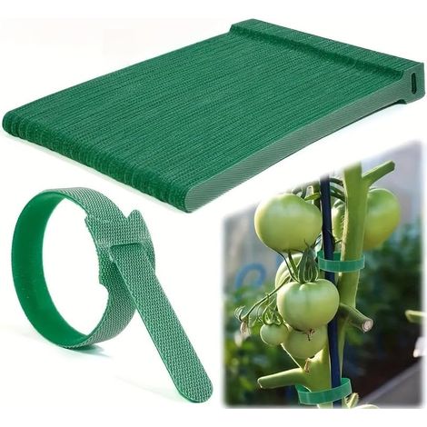 100 attaches Velcro pour plantes de jardin, réglables et réutilisables, adaptées aux vignes, tomates, tiges et clips antidérapants (1/5)