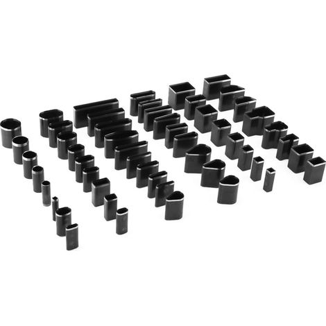 Leather Punching Tool Set, 52-Piece Alloy Steel Hollow Punch Set, Multi-Shaped Knives, Sharp Edges for Leather, Fabric, Polymer Clay, Crafts (1/5)