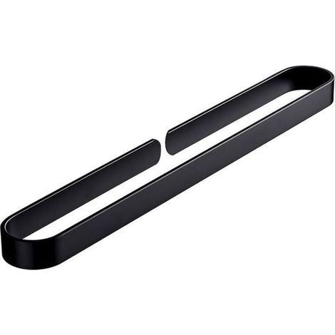 Porte-serviettes avec étagère - Porte-serviettes - Porte-serviettes de salle de bain - Support à serviettes - Porte-serviettes de salle de bain - Porte-serviettes - Noir (1/4)