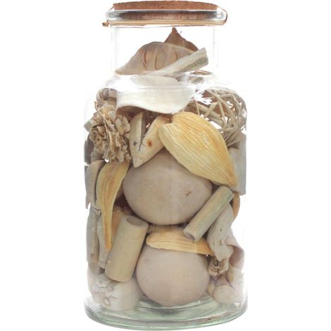 Bouteille décorative flora 210 - Bois clair, transparent