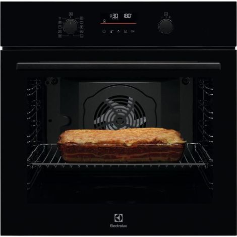 Electrolux – Four encastrable pyrolyse 72L – Chaleur tournante pulsée – Classe A++ – Porte froide – Dimensions 594x596x569 mm – 45 recettes préprogrammées (1/5)