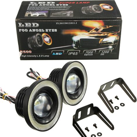 Luces diurnas LED COB con forma de ojo de ángel, diámetro 7,6 cm (1/5)