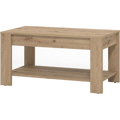 Couchtisch Signa, ein Fach, rechteckig, Tischplatte in Eichenoptik, 90x49,5x45,5h cm, Eichenbraun