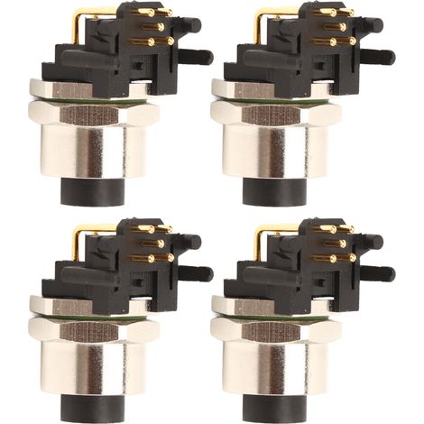 Connecteur électrique M12 5 broches étanche, 4 pièces, prise avion en alliage d’aluminium pour camping-car et bateau (1/5)