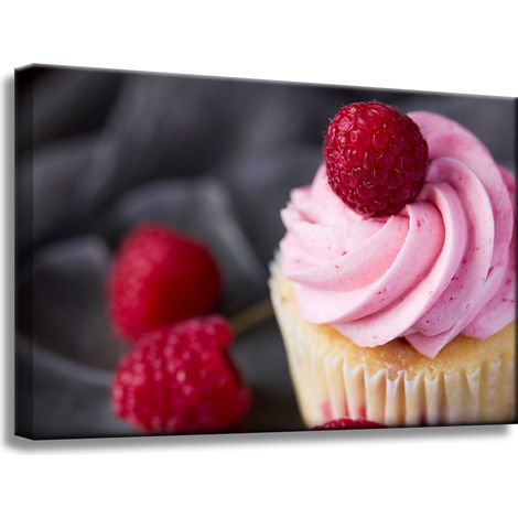 Leinwanddruck „Küche Himbeer-Cupcake“ 60x40