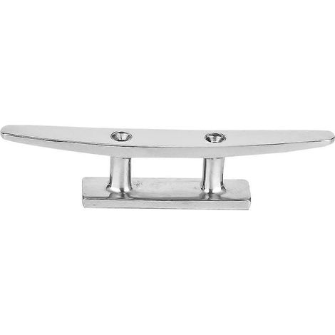 Taquet de base en acier inoxydable poli miroir, accessoire de bateau, taquet de base pour cordage marin (5 pouces)