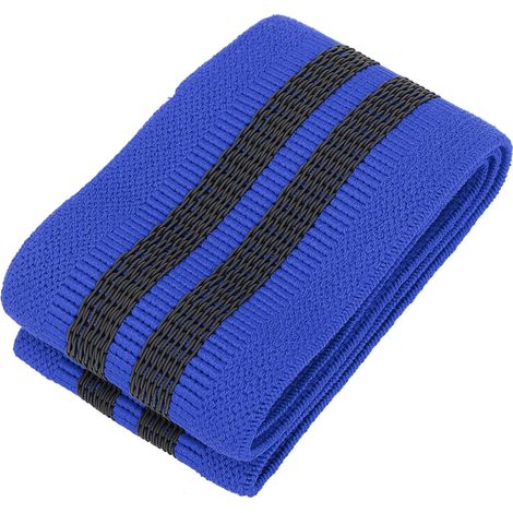 Ceinture de résistance en latex antidérapant et élastique pour le fitness, les squats profonds, le yoga et les étirements, idéale pour les jambes et les fessiers (bleu). (1/5)