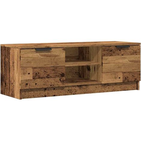 Meuble TV,Banc TV,Armoire TV vieux bois 102x35x36,5 cm bois d'ingénierie CFW506644 (1/5)