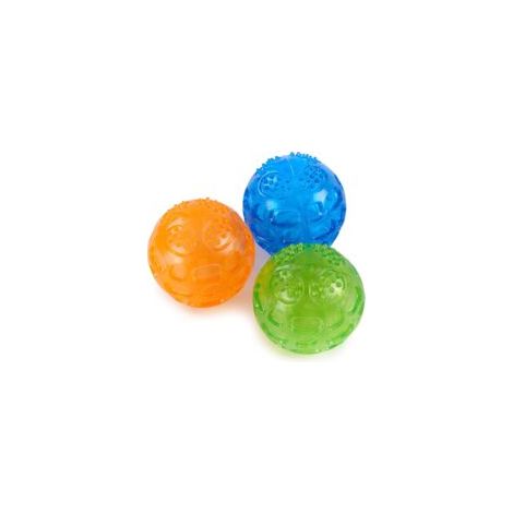 3 palline per cani squittenti, rimbalzo indistruttibile, gomma s-Crezuo