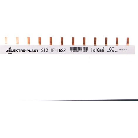 Jeu de barres de courant type PIN 1P 16 mm² 100 A 12 broches IZS16/1F/12 45.236