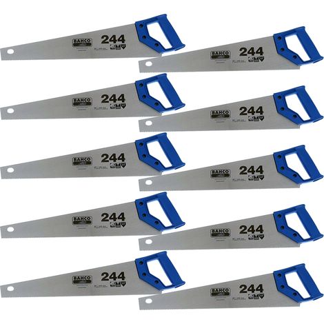 Pack of 10 Bahco 244 Hardpoint 20in 7tpi Handsaw 500mm BAH24420N 244-20-U7/8-HP (1/2)