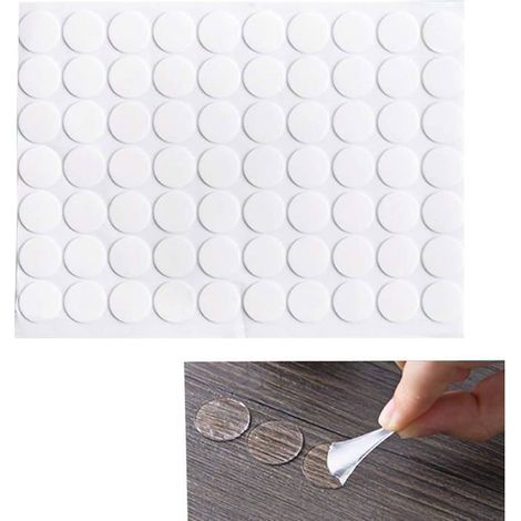 Ruban adhésif double face transparent, 210 pièces, autocollants ronds en acrylique, sans adhésif, imperméables. ENEVAOCT (1/5)