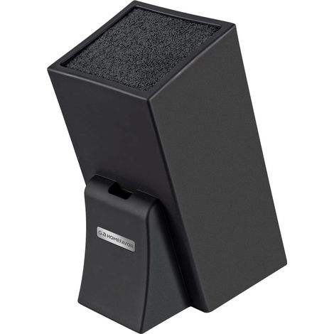 Noir Bloc à couteaux sans couteaux Non équipé Bloc à couteaux universel Stable avec insert à poils Forte tenue pour les couteaux (1/5)
