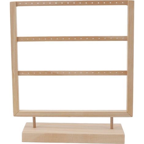 Support à Suspendre pour Boucles d'oreilles, Support Organisateur de Boucles d'oreilles en Bois pour Bijoux (3 couches)-ARCAN (1/4)
