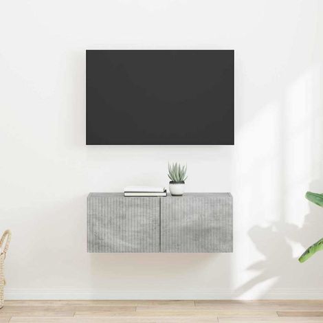 TV-Wandschrank 2 pcs Beton 39 x 31 x 29,5 cm Holzwerkstoff