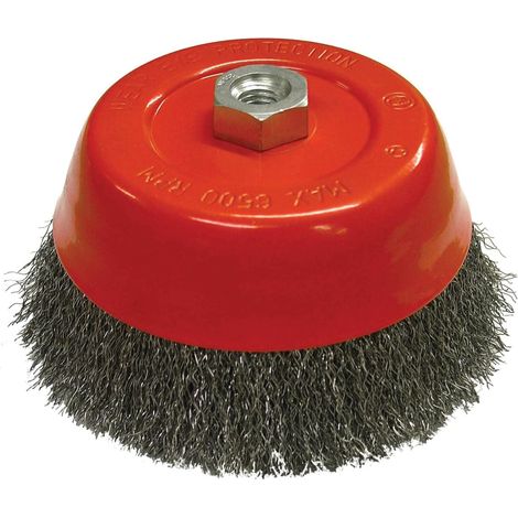 Faithfull 150mm Crimped Wire Cup Brush M14 x 2, 0.30mm Steel