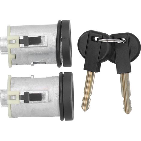 Barillet de serrure de porte avec 2 clés, pièce de rechange en alliage d'aluminium, compatible avec Peugeot Expert/806 (1/5)