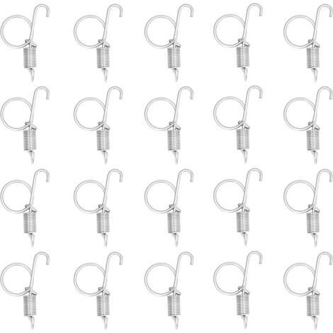 20 pcs Cage Porte Fixation Doigt Ressort, Métal Snap Loquet Crochet Multifonctionnel Cage Porte Mousqueton pour Cage Porte (1/4)