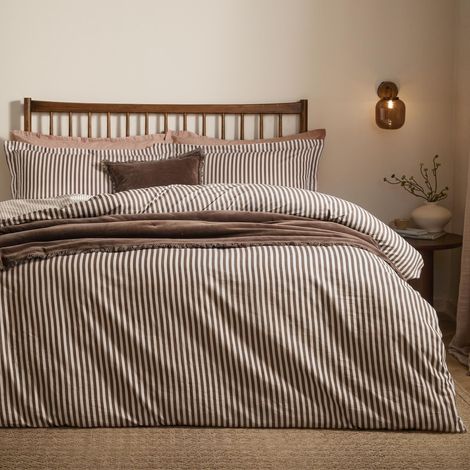 Ensemble de Housse de Couette Rayé (Espresso-Emperor) (1/4)