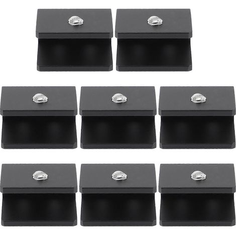 Lot de 8 supports de fixation pour étagères en verre murales (1/5)