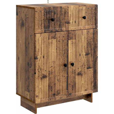 Aparador con cajón Madera envejecida 66 x 34,5 x 90 cm vidaXL