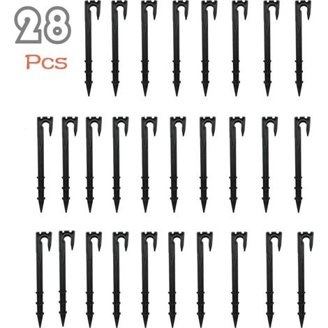 28pcs soaker hose stakes garden hose stakes hose fixing stakes hose guide stakes water pipe stakes-Crezuo (1/4)