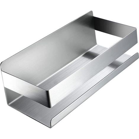 Panier/étagère de salle de bain, acier inoxydable, 24 x 10,6 x 7 cm, argent