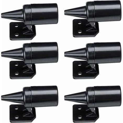 ABS voiture animal répulsif voiture vent ultrasons animal cerf répulsif noir 6 pièces