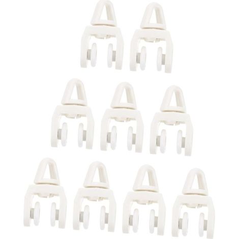 Silent Pulleys for Sliding Curtain Tracks, 50 Pieces, Multipurpose Plastic Rollers, Smooth Rolling System, Accessories for Curtains, Sheers and Valances (1/5)
