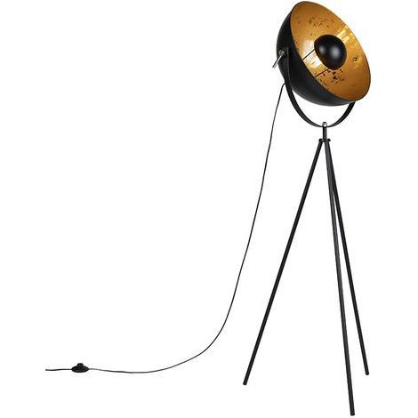 Industrial Tripod Floor Lamp Black - Magna 40 Eglip