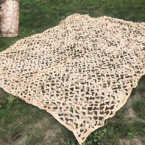 Jolan Filet De Camouflage Beige, 4×4m Filet D'ombrage,pour Camping,Chasse,Décoration,Crème Solaire,Filet De Camouflage Militaire (1/4)