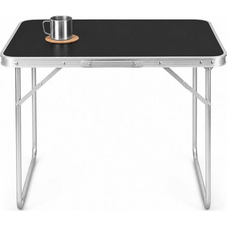 ELVMI Table Pliante Multifonction avec Pieds Rabattables pour Camping et Jardin, en MDF et Métal, 70 x 50 x 60 cm (1/5)