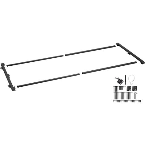 Mophorn-Torbausatz, passend für 152 bis 243 cm breite Öffnungen, 1,2 bis 1,5 m hohe Zäune, verstellbarer Anti-Durchhang-Komplettrahmensatz, mit Riegelschloss und Schrauben für Holz- und Eisenzäune (1/5)
