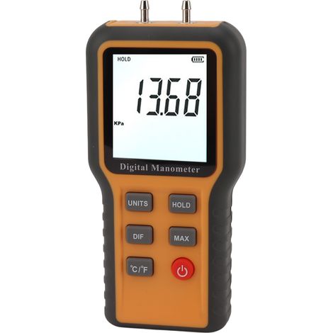 Manomètre numérique digital haute précision différentiel double port testeur HVAC gaz contrôleur pression air compteur (1/5)