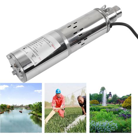 Pompe solaire submersible pour puits profonds 3SYDC12V/S1.2-30, pompe d'irrigation 12 V CC 220 W, hauteur de refoulement de 30 m, moteur tout cuivre, pompe à vis CC à balais (1/5)