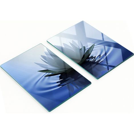 Pannelli decorativi multifunzionali in vetro temperato con motivo ninfea, 2x40x52 cm (1/5)