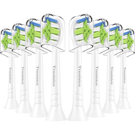 Têtes de Brosse à Dents de Rechange Compatible avec Sonicare, Brossettes pour manches Snap-On, 8 Unités (1/5)