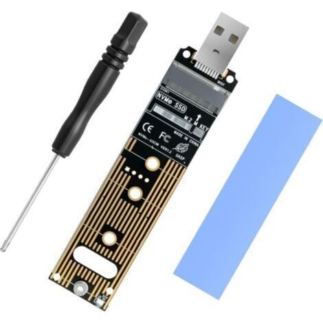 Ecleanfy-Adaptateur M.2 NVMe vers USB C 10 Gbps, boîtier USB 3.1 pour SSD PCIe NVMe (M-Key, 2230/2242/2260/2280), prise en charge UASP Disque SSD externe avec dissipateur thermique en aluminium