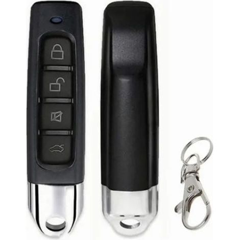 Télécommande sans fil 4 boutons 433MHz copie pour porte de garage portail électrique noir (1/5)