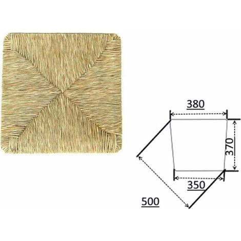 Okaffarefatto – Galette de chaise en paille palustre Silvana 427 – Dimensions 37x34cm – Assise pour chaises en bois massif – Remplacement rapide et facile (1/5)