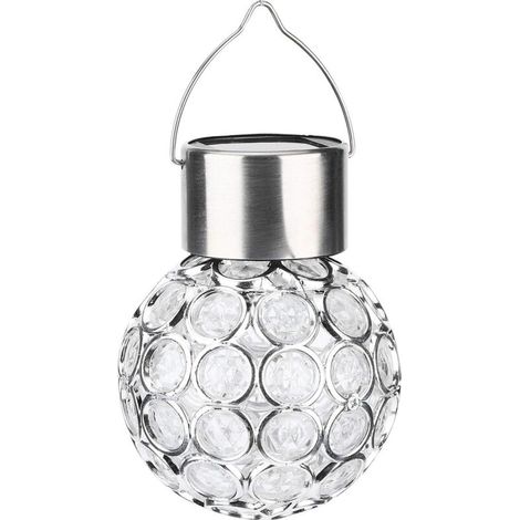Ball lights, 2 pieces LED colorful hanging lamps, automatic charging, solar-powered ball lights for outdoor garden lawn decoration, Christmas (1/4)