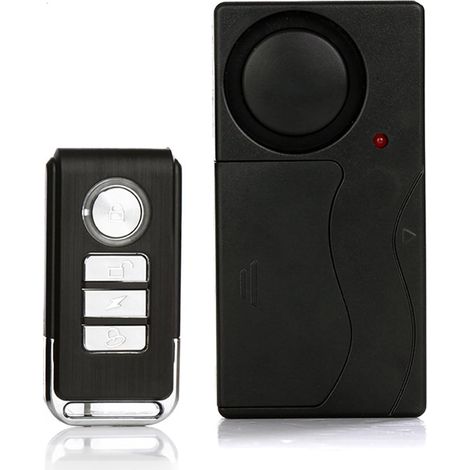 Alarme de vélo Capteur de Mouvement de Vibration sans Fil avec télécommande Antivol Cambrioleur pour Vélo E-Bike Moto Scooter Panier Remorque Equipement Clôture 110db